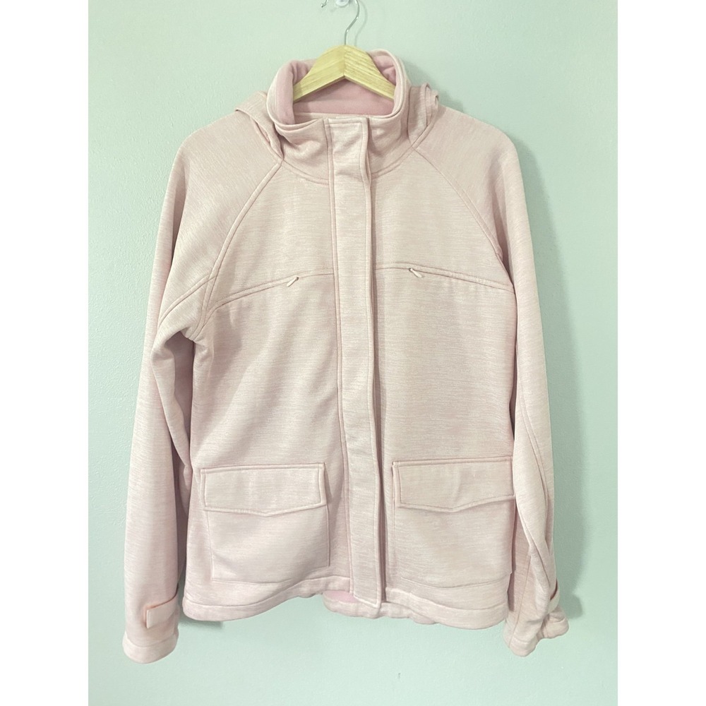 Lorna Jane Life Zip Up Hooded Sweater‎ Jacket Pink Women Sz L